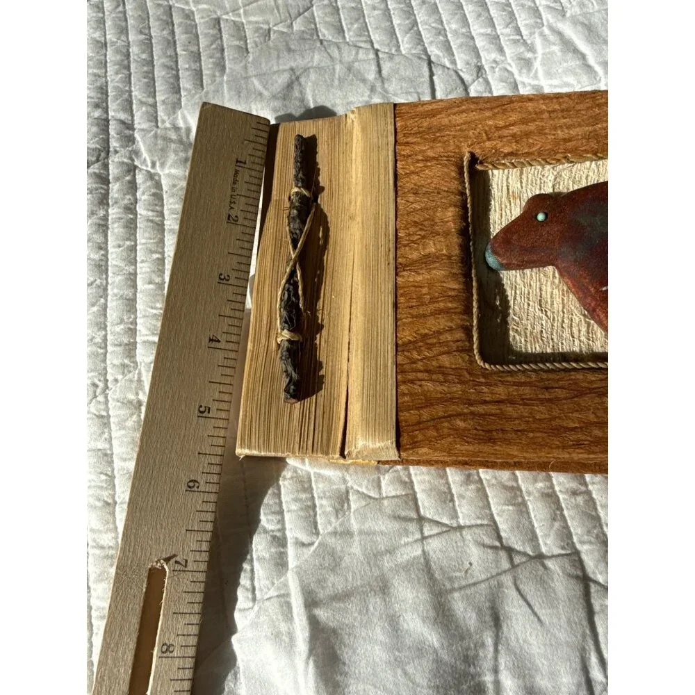 Handcrafted Wooden Photo Album With Bear Design 9
